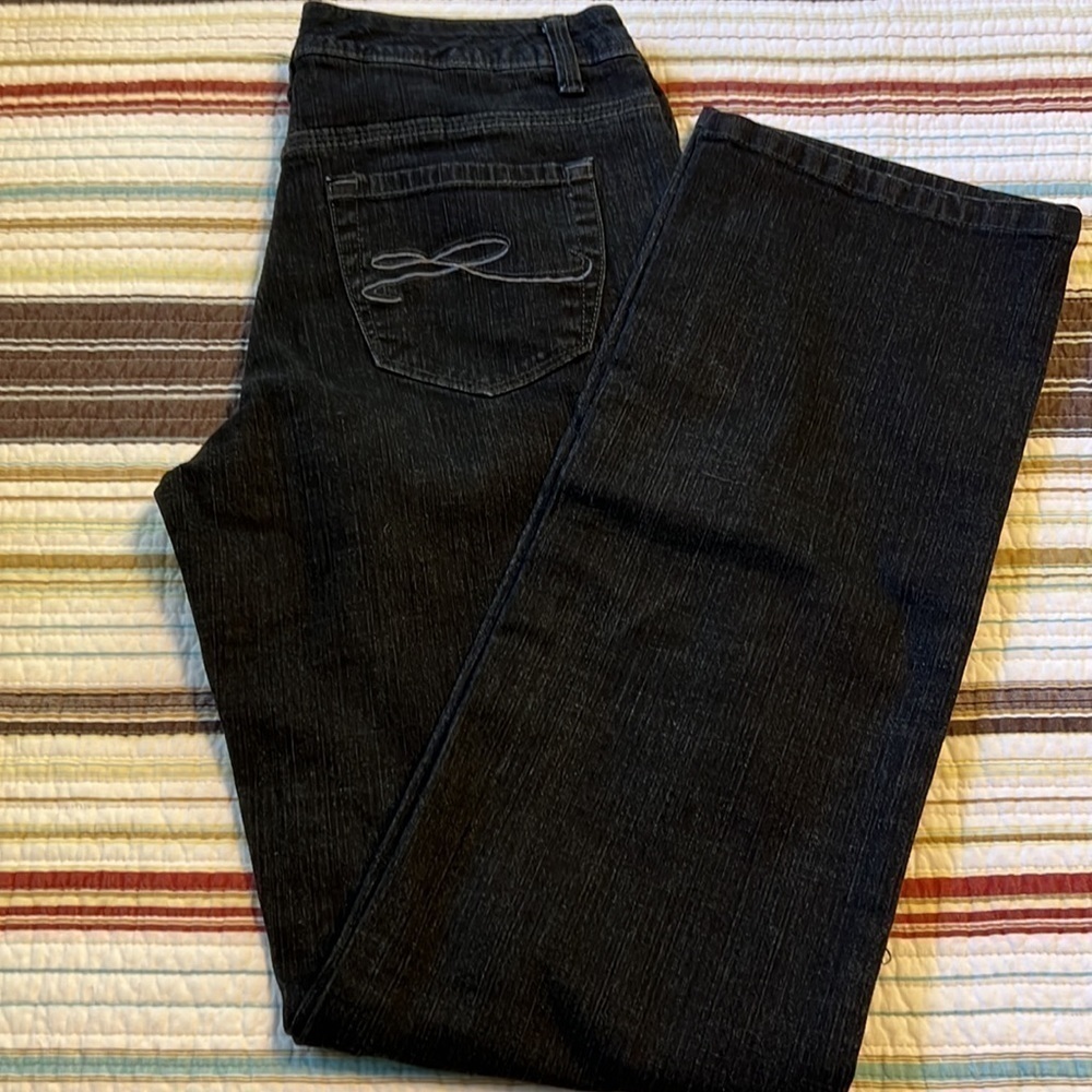 Style & Co. Jeans Black, mid waist, straight leg, size 4.